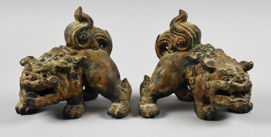 Antique Chinese Cast Iron Foo Dog, Garden Art