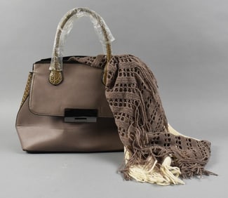 NEW Aldo Tan Shoulder Bag, Two Tone Circular Scarg