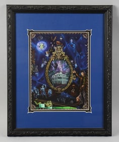 Disneyland Haunted Mansion Framed Print, James Crouch