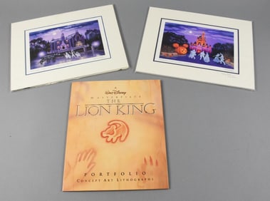 Larry Dotson Signed Disneyland Prints, Lion King Portfolio