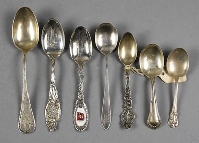 Assorted Antique and Vintage Sterling Silver Spoons