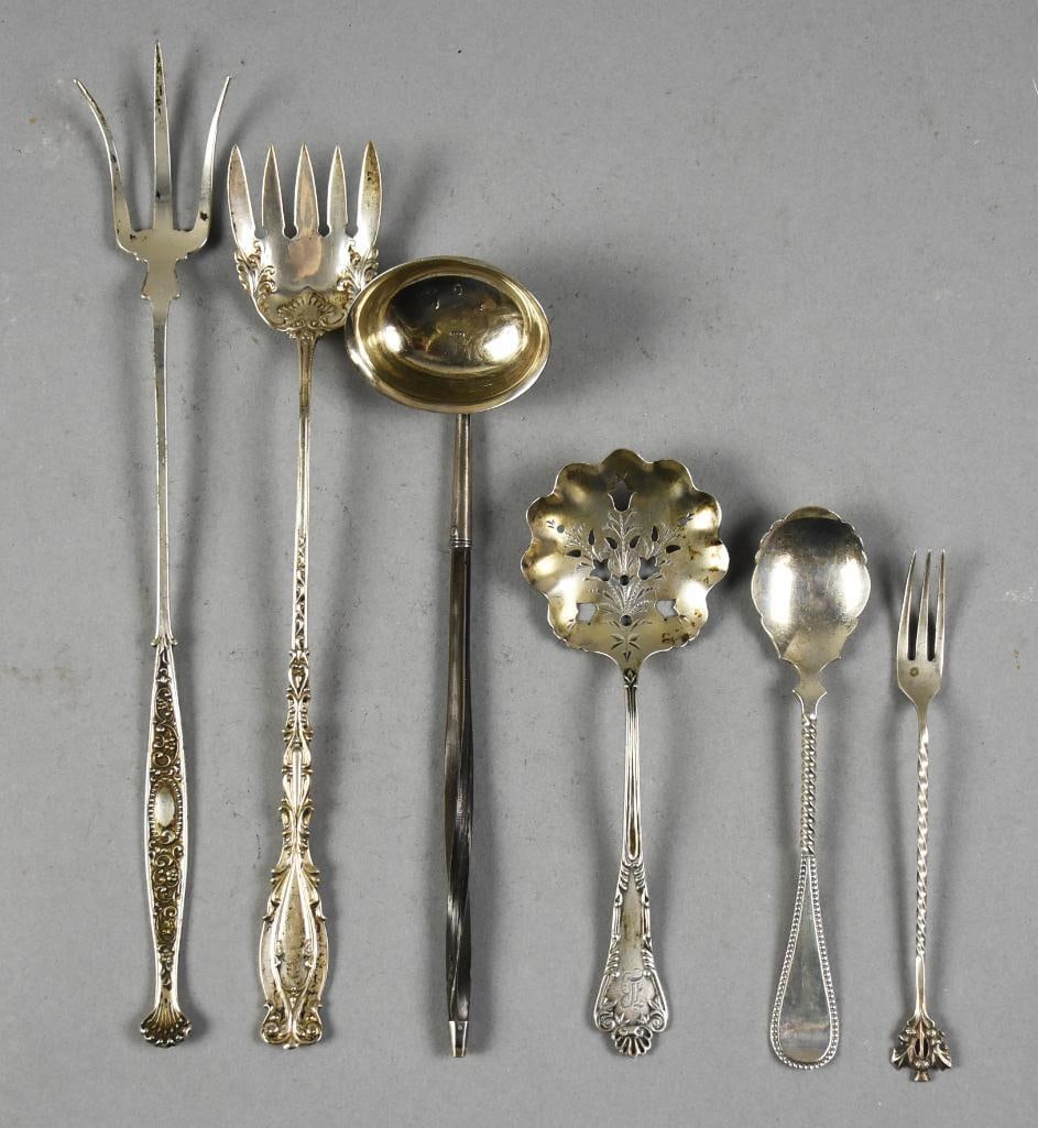 Antique Sterling Silver Flatware Service Pieces (1 of 8)