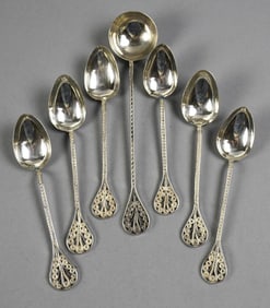 Peruvian Silver Filigree Spoon Set