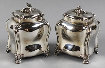 1769 William Abdy II London Sterling Tea Caddies