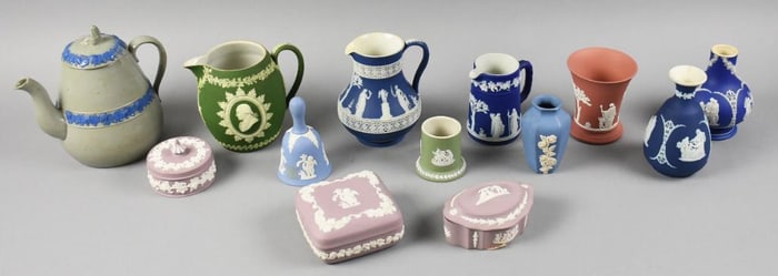 Wedgwood Jasperware Ceramics Featuring Assorted Shapes and Colors