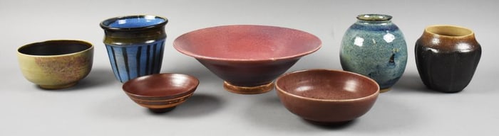 Vintage Assorted Studio Art Pottery Pieces, Signed, Unsigned