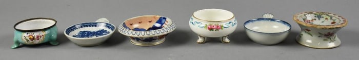 18th/19th Century Porcelain Master Salts & Egg Strainers