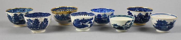 18th Century Chinese & English Porcelain Tea Bowls