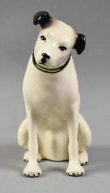Vintage RCA Dog Nipper Porcelain Coin Bank