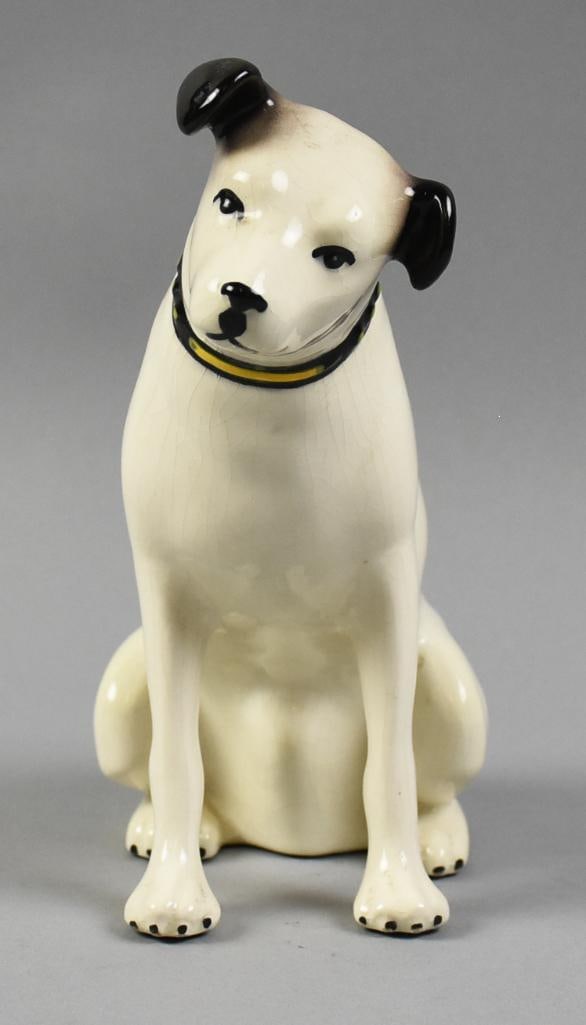 Vintage RCA Dog Nipper Porcelain Coin Bank (1 of 6)