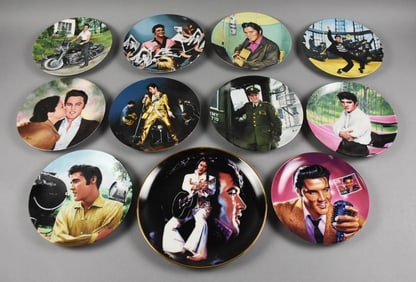 (11) 1980s-90s Delphi Elvis Collector Plate Assortment