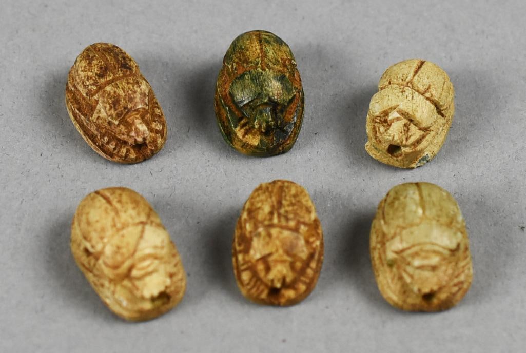 Grouping of Six Egyptian Scarabs (1 of 3)