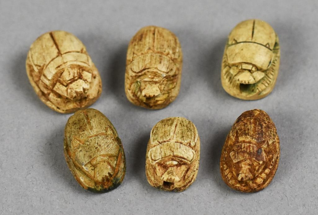 Grouping of Six Egyptian Scarabs (1 of 3)