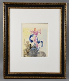 Salvador Dali Piccarda Donati Woodblock Print, COA