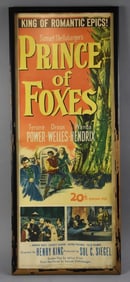 1949 Prince of Foxes, Tyrone Power One Sheet Movie Poster