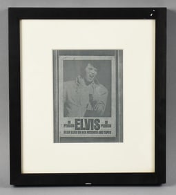 1970 Elvis Presley In Person Listening Party Printer Ad Mat