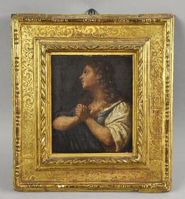 Elisabetta Sirani (Circle) "Penitent Magdalene" Oil on Canvas