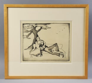 Beatrice Wood (1893-1998) Mama's Boy Signed Litho, LE 3/20