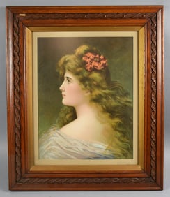 After Angelo Asti (1847-1903) Marguerite Chromolithograph