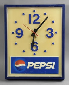 c1970 Impact International Pepsi Backlit Clock-WORKS!