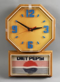 c1980 Impact International Diet Pepsi Battery Op Clock