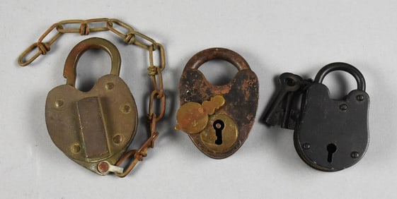 Antique Railroad Type Padlock Assortment