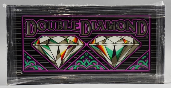 Vintage IGT Double Down Slot Machine Belly Glass