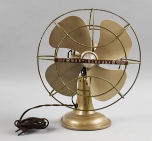 c1950 Westinghouse Oscillating Desk Fan - Works!