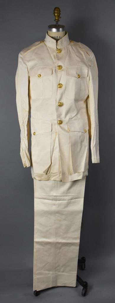 c1940 Galey & Lord Cramerton USMC Dress Whites, WR Mills (1 of 7)