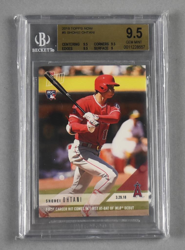 2018 Topps Now Shohei Ohtani Rookie Card Beckett 9.5 Gem Mint (1 of 2)