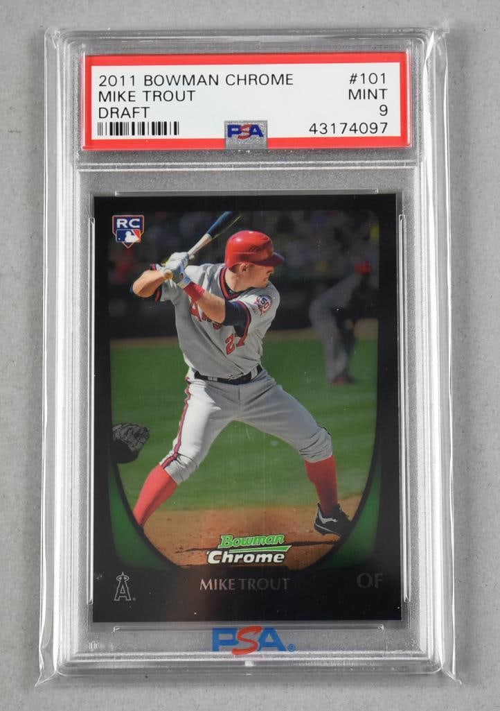 2011 Bowman Chrome Mike Trout PSA 9 Rookie Card #101 (1 of 2)