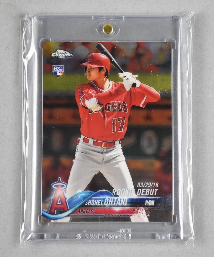 Shohei Ohtani 2018 Topps Chrome Rookie Debut Baseball Card (1 of 2)