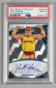 2022 Revolution WWE Hulk Hogan Signed, PSA NM-MT 8