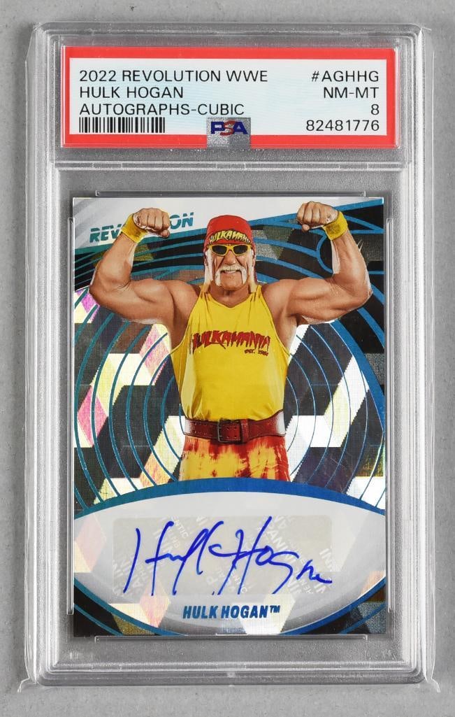 2022 Revolution WWE Hulk Hogan Signed, PSA NM-MT 8 (1 of 2)