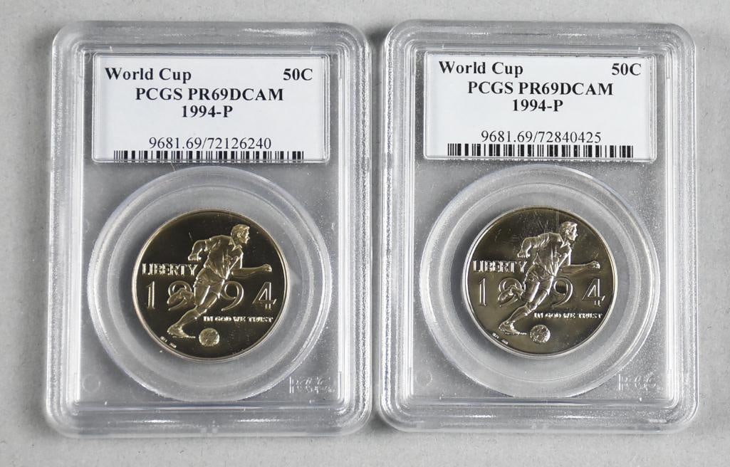 1994 P World Cup Half Dollars PCGC Graded PR69DCAM (1 of 2)