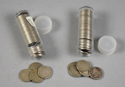 (80) Liberty Head V Nickels, Tubed and Unsearched