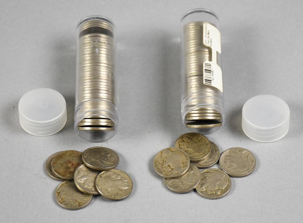 (2)  Buffalo Nickel Rolls, 80 Coins (1 of 6)