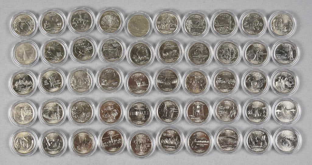 (50) Full State Set of Washington Quarters, Uncirculated (1 of 8)