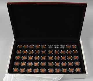 1941-1958 Lincoln Penny Collection in Display Box UNC