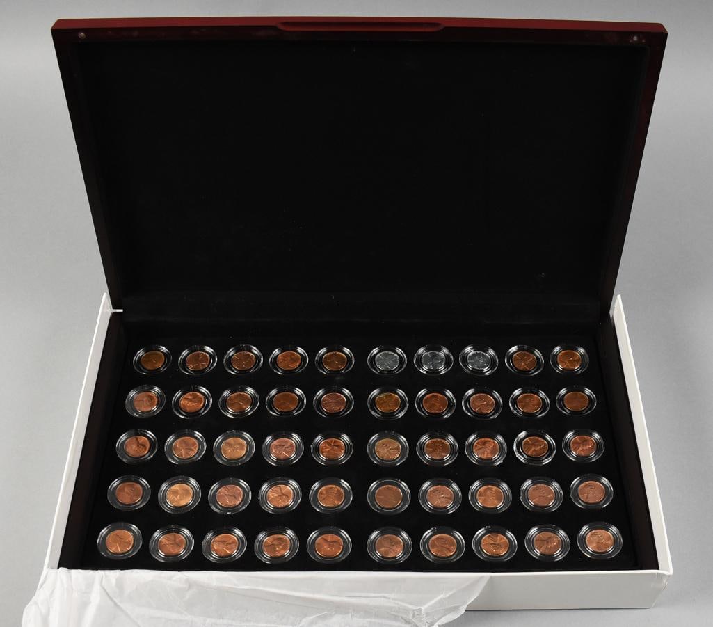 1941-1958 Lincoln Penny Collection in Display Box UNC (1 of 6)