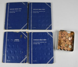 Whitman Lincoln Head Buffalo Nickel Books & Loose Pennies