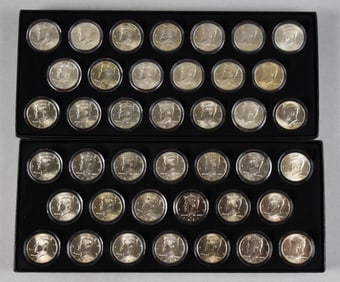 (40) 2000s Kennedy Half Dollars in Case, MU