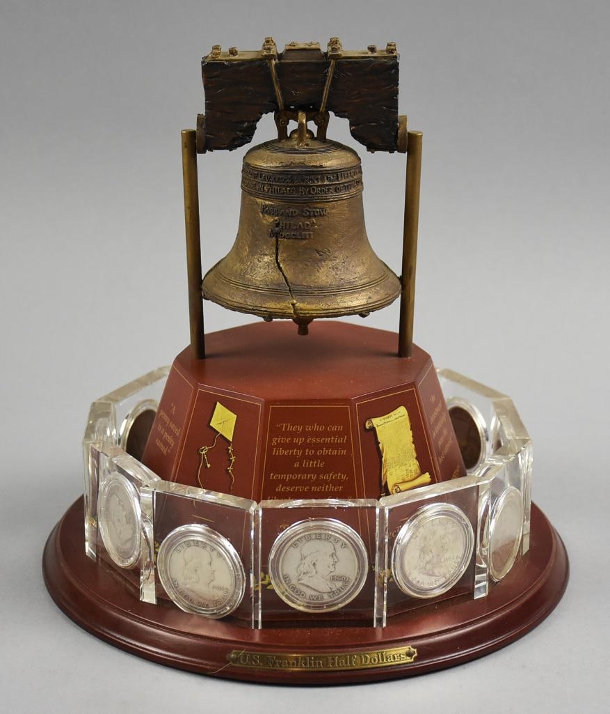 Danbury Mint Liberty Bell Franklin 90% Halfs Sculpture (1 of 9)