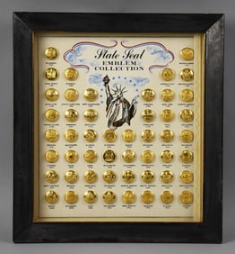 State Seal Emblem Collection in Display Case