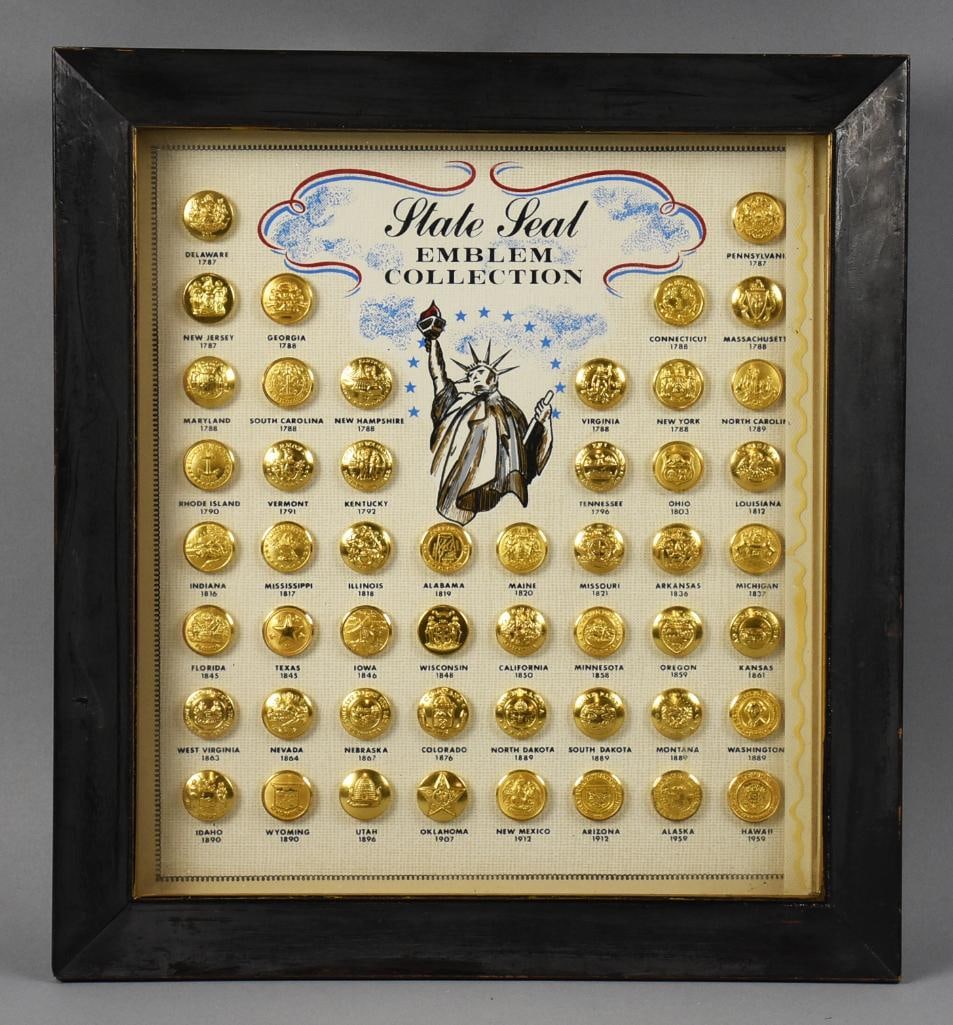 State Seal Emblem Collection in Display Case (1 of 5)
