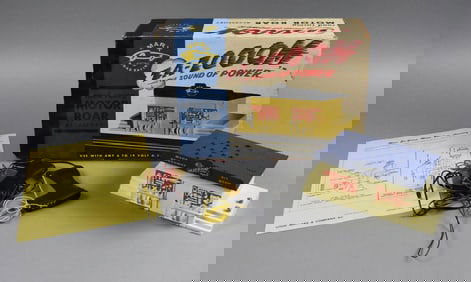 c1960 Marx Za Zooom Motor Roar Speedway Pit Stop Original Box