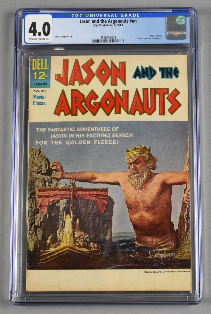 1963 Jason & the Argonauts, Dell Movie Classics Graded 4.0: Lot is for a 1963 Dell Movie Classics Jason and the Argonauts. Comes as shown. Graded 4.0