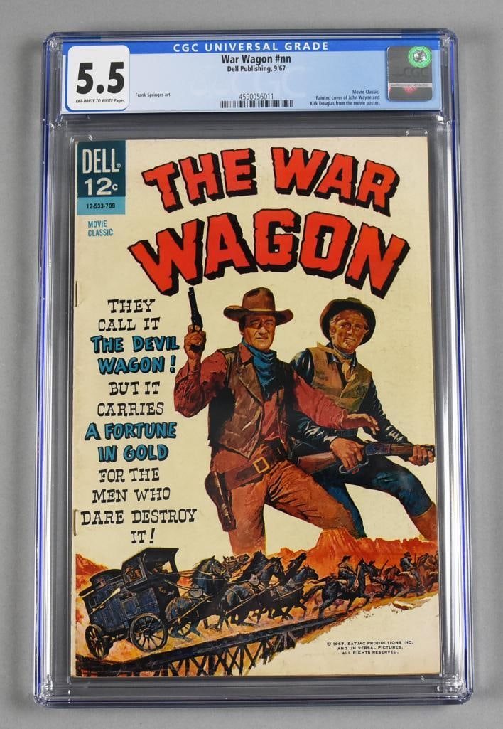 1967 The War Wagon, Dell Movie Classics Graded 5.5: Lot is for a 1967 Dell Movie Classics, The War Wagon. Comes as shown. 5.5 graded.