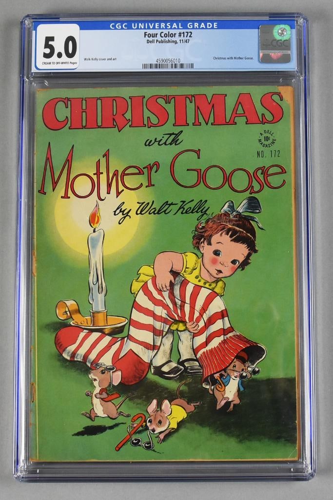 1947 Christmas with Mother Goose, Dell Comic Book Graded 5.0: Nice 1947 Christmas with Mother Goose Dell Comic. Comes as shown. Graded 5.0