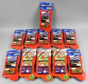 (9) 2001 Matchbox & Hot Wheels Christmas Multi Packs-MOC-NOS